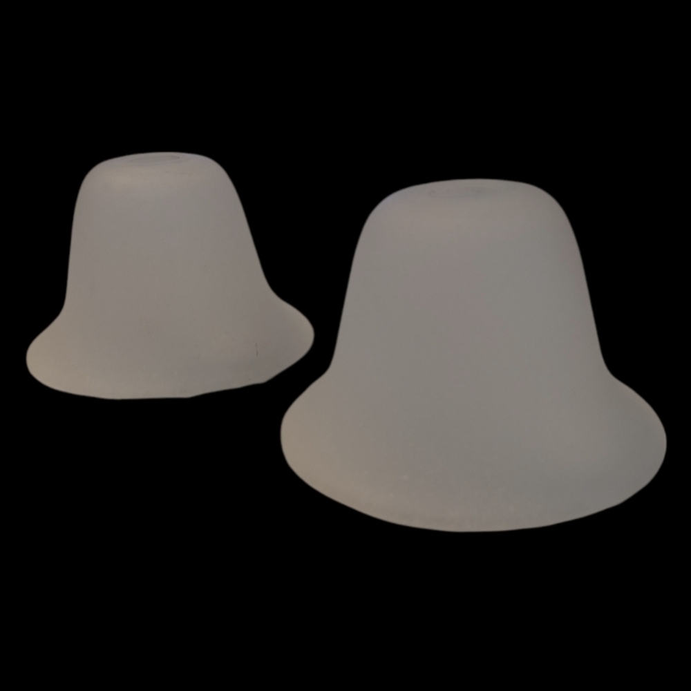 VTG 2 White Frosted Bubbles Bell Neckless Fitter Pendant Replacement Shade - Picture 6 of 9
